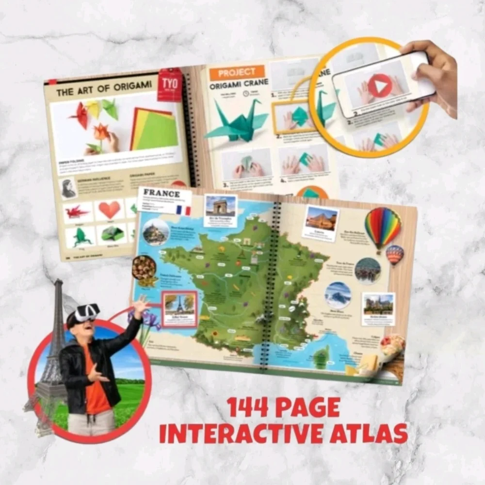 Professor Maxwell's VR Atlas - Virtual Reality Kids Science Kit, Book and Int...